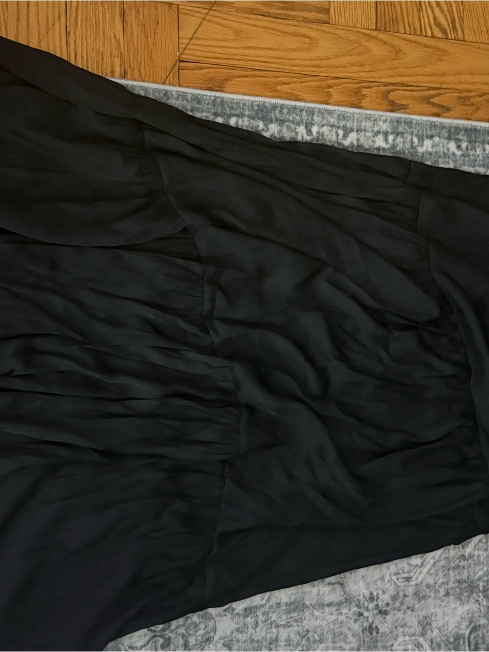 Express Black Satin Maxi Skirt